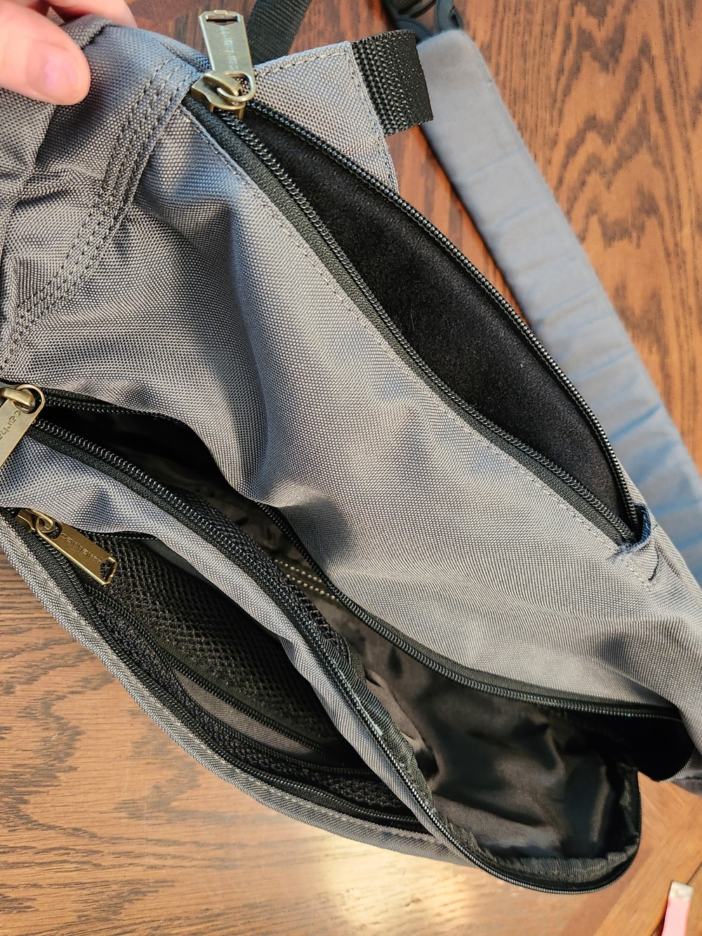 Carhartt Rain Defender Over The Shoulder Sling Bag Gray Canvas Backpack Travel - Picture 11 of 11